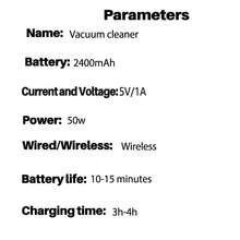 Portable Wireless Vacuum Cleaner, High-Power Mini Vacuum, Compressor Air Blower And Pump Handheld Vacuum With Brushless Motor Suitable For Car, Home, Office, Camping, Computer Keyboard Laptop Dust Cleaning Tool, 2400mAh - Multicolor - View 6