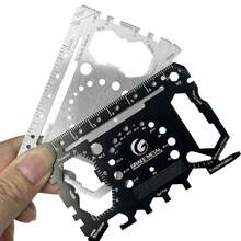 46-In-1 Stainless Steel Multifunctional Survival Repair Tool Card, Portable & Versatile For Outdoor Use