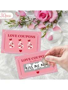 30 tấm thiệp cào chủ đề Ngày Valentine kèm hình dán cào - Trò chơi bất ngờ lãng mạn tự làm, thiệp cào hình trái tim chủ đề tình yêu, thích hợp cho các bữa tiệc, quà tặng Ngày Valentine (Cào và hé lộ thông điệp) - Nhiều màu - Xem 7