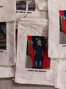 1pc Customized Personalized Drawstring Backpack, Custom Photo Exclusive Travel Bag, Lightweight Cinch Backpack Suitable, Customised Name Organiser Bags, Personalized Repeatable Used Bag, Personalized Christmas Gift, New Year Glamour - Multicolor - View 7