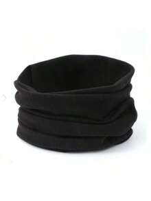 1pc Unisex Fleece Scarf - Windproof, Warm, Solid Color, Elastic Fit, Machine Washable, Perfect Autumn/Winter Fashion Accessory | Minimalist Scarf | Polyester Blend Scarf, Women Scarf, Women Warm Neck Warmer, Women Headscarf - Multicolor - View 8