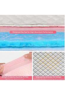 粉色幼犬尿垫，超强吸水一次性宠物尿垫，适用于犬猫 - 室内使用，超强吸水，室内宠物，宠物卫生，柔软舒适，贴合度高，耐用，高吸收性，防漏，加厚宠物训练垫 - 粉色 - 查看 10