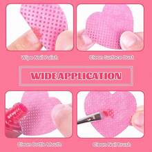 Lint Free Nail Wipes 400/1000PCS Non-Woven Fabric Nail Polish Remover Wipes No Lint Nail Wipe For Gel Nails Eyelash Extensions Glue Cleaning Pad Nail Supplies - Pink - View 8