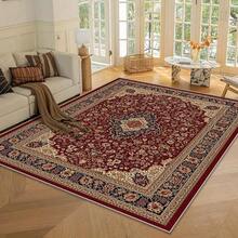 Red Floral Pattern Oriental Design Area Rug Washable Rug Vintage Traditional Floor Cover Foldable Thin Retro Accent Indoor Non Slip Carpet Print Mat Bedroom Living Room Bathroom Home Decor Large Carpets Dining Room Rug Kitchen Rugs For Entryway - A - 查看 3