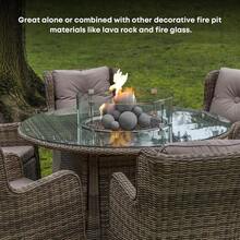 12 Pack Ceramic Balls Mixed 4 Sizes Fireplace Balls Modern Accory For Indoor Or Outdoor Fireplace Fire Pits And Fire Bowl Gray - Gray - View 6