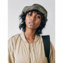 Beret・Retro Artistic Style Newsboy Cap | Large Size, Three-Dimensional, Makes The Face Look Smaller・Slouchy Style, Versatile | A Must-Have For Artistic Style Women To Go Out In Spring And Autumn・Retro Wear | New Style, Breathable・Japanese Painter Hat Elements - Multicolor - 查看 4