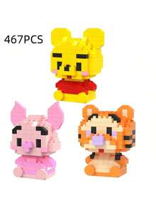 6厘米高积木人偶 - 米奇、尼克、史迪奇，可爱迷你桌面摆件，青少年玩具，房间装饰，动漫卡通，节日和生日礼物，万圣节，圣诞节 - 彩色 - 查看 6