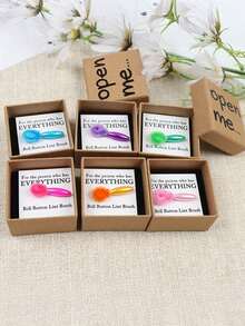 Bộ quà tặng cọ rửa rốn ngộ nghĩnh - 6 màu cầm tay kèm thiệp, quà tặng lễ hội độc đáo, quà tặng vui nhộn cho người lớn, đồ trang trí nhà cửa độc đáo cho bạn bè và bạn cùng phòng, lý tưởng cho quà tặng Giáng sinh và các bữa tiệc. - Nhiều màu - Xem 3