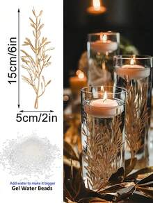 6-Inch Mini Artificial Flowers For Floating Candle Centerpiece Filler, Suitable For Wedding, Dining Table, Party, Home, Restaurant Decor (Gold), Home Decor, Room Decor, Vase, Glass Vase, Valentine's Day Decor - Multicolor - View 4