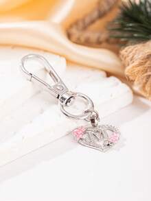 1pc Metal Lobster Clasp Hook, DIY Jewelry Making Accessory (With 26 Letter Copper Pendant), Suitable For Keychain, Necklace, Bracelet, Etc.