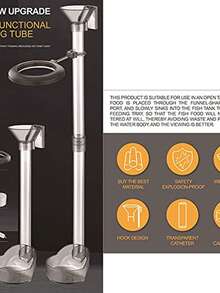 Juego de bandejas de alimentación para peces y camarones, bandeja de tubo de alimentación de cristal transparente para acuarios, dispensador de alimentos multifuncional de gran capacidad. - Blanco - Ver 6