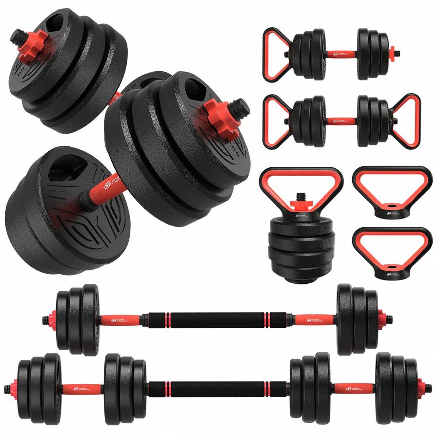 GartistGo 20kg Home Fitness Adjustable Hand Weights Dumbbells Set Strength Training For Men & Women Home Gym Workout - Black - View 1