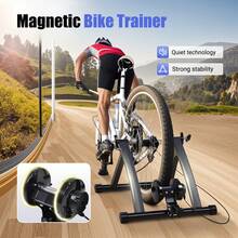 Advwin Bike Trainer Stand For Indoor Riding, Magnetic Stationary Bike Stand W/6 Level Resistance For 26-29" & 700C Wheels, Stable Cycling Trainer -Include Quick Release & Front Wheel Riser - Black - View 4