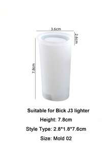 1 件装独特打火机外壳树脂模具，树脂环氧树脂浇铸硅胶模具，珠宝浇铸模具，适用于 J5/J3/J6 打火机保护套支架工艺配件 - 白色 - 查看 13