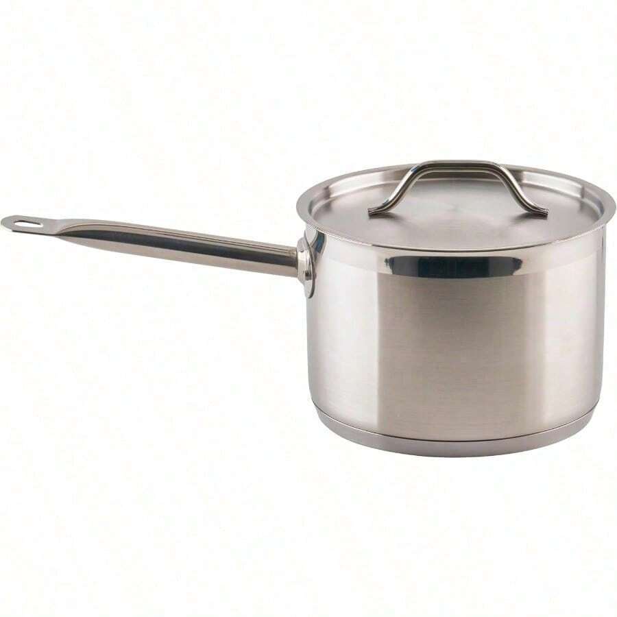 Winware Stainless Steel 4.5 Quart Sauce Pan with Cover - Multicolor - Ver 1