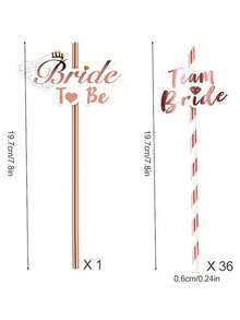 12pcs Rose Gold Foil Paper Straws - Suitable For Bachelorette Party, Wedding Party, Kitchen, Kitchen Gadget Gifts, Tableware, Birthday Party, Wedding, Gender Reveal Party, Bridal Shower Decor, Party Supplies, School Supplies, Halloween, College Essentials, Kitchen Accessories - Multicolor - View 7