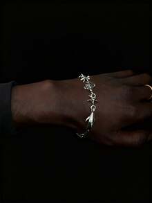 1pc Bohemian Beach Style Ocean Animal Pendant Bracelet, Unisex Wrist Accessory - Multicolor - View 1