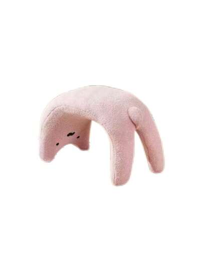 Bending-Over Cat Shoe-Changing Stool, Animal-Themed Popular Lamb Wool Stool, Makeup Stool, Dressing Stool, Entryway Stool, Front Door Stool