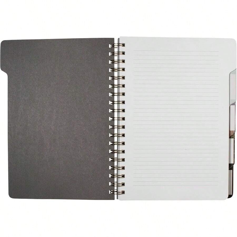 Fringe Studio - Cuaderno de pestañas grandes cuadros neutros cubierta flexible de tapa blanda 5 divisores troquelados 7.25 x 10 pulgadas 180 páginas forradas multicolor 343PA002FSC - Notas Naturalistas - Ver 1