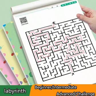 64-Page Maze Training Book, Developing Students' Thinking, Attention, And Problem-Solving Skills, Early Education Workbook