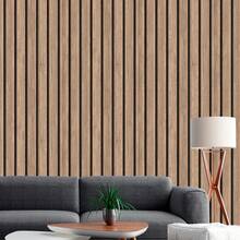 Adhesive Wallpaper With Cedar Wood Ribbed Pattern, Medium Strips - Multicolored 16 - View 22
