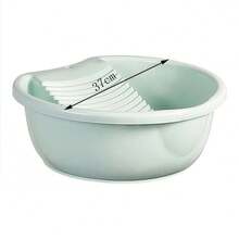 Lavabo de plástico antideslizante 2 en 1, lavabo de limpieza de ropa interior, práctico y ligero, para lavarse las manos y la ropa - verde - Ver 7