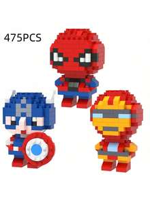 6cm High Brick Building Blocks, Mickey Mouse, Nick, Stitch Cute Mini Desktop Decor, Teenage Toys, Room Decoration, Anime Cartoon, Holiday Gift, Birthday Gift, Halloween, Christmas - Multicolor - View 8