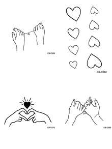 20 PCS / 4 PCS Herbal Juice Semi-Permanent Finger Tattoo Stickers - Magic Tattoo Peelings. Minimalist Tattoos. Cute And Delicate Holding Hands Action. Heart-Shaped Electrocardiogram Pattern Tattoo Peelings. Daily Party, Festival Gifts. Valentine's Day, Carnival Gifts. Shoulder, Neck, Arm, Finger, Leg, Clavicle, Body. Semi-Permanent Tattoo. Waterproof. Non-Reflective. Tattoo Peelings. Fake Tattoo. - Blue - View 14