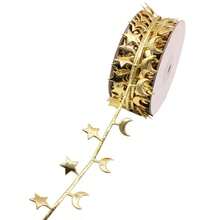 10m Star & Moon Pattern Ribbon, Craft Ribbon, Holiday Decor, Home Decor, Home Goods. Valentine's Day Decor, Home Decoration, Room Decor, Wedding Decor, Ramadan Decor