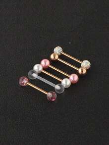 12 件时尚不锈钢球唇环和舌环，适合女性日常佩戴