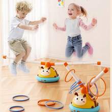 3+ Years Old Kids 3-In-1 Musical Jumping Toy Set - Ladybug Ring Toss And Rocket Launcher With Remote Control, Indoor Outdoor Party Garden Sports Game Gift/Perfect Holiday/Birthday/Christmas/New Year Present - Multicolor - View 5