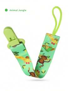 KUNT 1pc Cute Fabric Pacifier Clip, PP Duck Mouth Clip, Durable, 21cm Fabric Strap, Polyester Pacifier Clip