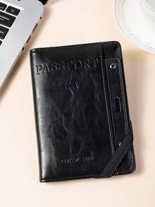 1个多功能防盗护照夹，旅行护照钱包，文件收纳包，防水护照套，一体式护照袋，男女通用，轻便旅行必备，邮轮旅行必备，度假必备，男女旅行必备，假日必备，返校必备