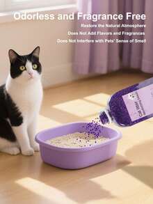 1瓶350毫升猫砂除臭珠 - 持久控制猫砂盆异味，除臭剂，猫咪用品，宠物除臭剂，也适用于其他小型动物（多种香味可选） - 彩色 - 查看 7