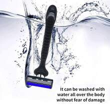 Juego de Maquinilla de Afeitar de 3 Capas para Hombres, Cuchillas de Acero Inoxidable y Mango de Plástico, Lavable, Maquinilla de Afetar Desechable y Práctica para Viajes - Multicolor - Ver 4