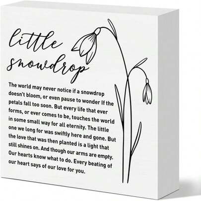 1pc 5*5inch(12.4*12.4cm) Memorial Gifts For Loss Of Baby Infant, Sympathy Gifts For Loss Of Loved One Baby Girl Boy Remembrance Bereavement Condolence Miscarriage Pregnancy Loss Gifts For Mom Dad Couple