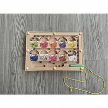 Quebra-cabeça Labirinto Magnético Colorido, Brinquedo Anti-Estresse para Crianças, Brinquedo de Classificação, Tabuleiro de Habilidades Motoras Finas, Jogo Educativo de Combinação de Cores e Contagem, Adequado para Crianças Pequenas Meninos e Meninas, Presente de Natal/Aniversário/Ano Novo (Cor Aleatória) - Multicolorido - Visão 9