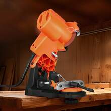 Electric Chainsaw Sharpener, 85W Bench Saw Chain Sharpener 5000RPM, Professional Chainsaw Sharpening Tool With 2 Grinding Wheels For Woodworking, Logging, Gardening - No Built-in Light, Plastic - View 1