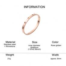 1pc Fashionable Stainless Steel Bracelet With Heart Shaped Cubic Zirconia Decoration And Buckle Clasp, Suitable For Women's Daily Wear