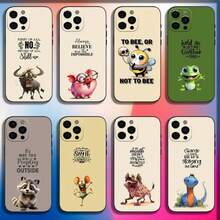 Funda de Teléfono de Vaca, Cerdo, Abeja, Rana, Rata, Dragón, Mapache para 16,15,14,13,12,11,Pro,Plus, Cubierta Negra Suave - Z4 - Ver 3