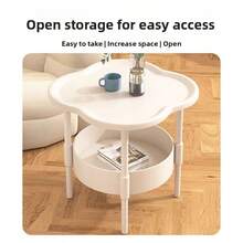 1件创意现代简约移动边桌，适用于客厅、卧室、阳台 - 可用作咖啡桌、沙发边桌、床头柜 - 彩色 - 查看 6