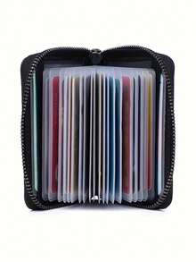 1 Piece Best-Selling Leather Handbag For Both Men And Women. A Small Bag That Is Anti-Theft, Anti-Forgery And Anti-Magnetic. Must-Have For Travel. - Black - View 7