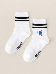 Disney 1/5 paires de chaussettes enfant motif point de croix, couple de points de croix, ange. Chaussettes courtes pour filles/garçons, cadeau quotidien/de fête, Pâques, printemps/été. Chaussettes à volants, chaussettes à bulles, chaussettes hautes rayées noir et blanc pour filles/garçons. Chaussettes de cheville douces, confortables, respirantes et antidérapantes - Multicolore - Voir 8