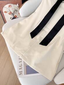 Bộ sưu tập mới GMFP dành cho nữ mùa xuân/hè, kiểu dáng thanh lịch, ôm sát, gồm khăn choàng và váy ngắn chất liệu lụa, phù hợp cho các lễ hội âm nhạc/mùa cưới, màu trắng. - trắng - Xem 10