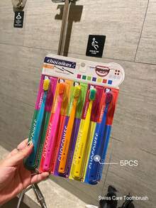 1pc Adult Toothbrush, Gum Care And Teeth Cleaning - Multicolor - View 1