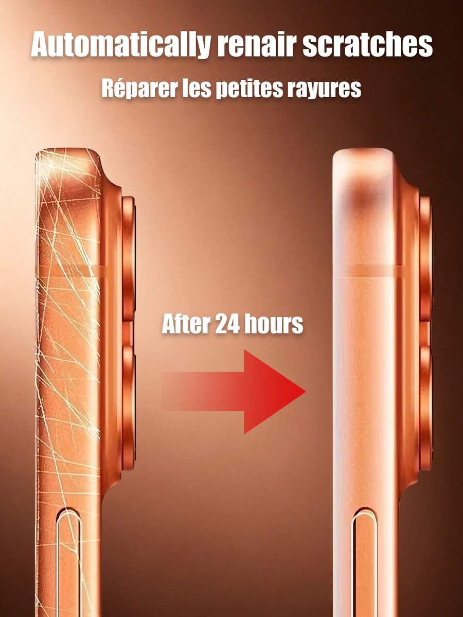 XINHONGYU 2pcs Full Coverage Matte Screen Protector, Fit For IPhone 17 Pro Max/17 Air/17 Pro, Includes Side & Back Protection Film, With Installation Tools - Clear - View 1