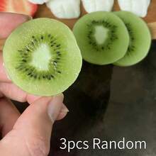 3pcs Set Of Realistic Artificial Fruit Slices, Detailed Fruit Slice Decorations, Toys, Photography Props, Candy House Decor, Strawberry, Banana, Kiwi, Orange, Cucumber, Corn, Cookie, Lemon, Blueberry, Broccoli, Suitable For Holiday, New Year, Christmas, Birthday Party Decoration, Home Decor, Fake Fruit - Fruit Slices - View 17