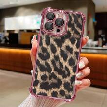 1pcs Leopard Print Phone Case Compatible with Apple Phone17ProMax 16 15 14Plus 11 12 13 ProMax, Antidrop Phone Case, Camera Protection Phone Case, Vintage, Personality, Fashion, Stunning, You Can Give It To Yourself or Can Be Given To Friends - Rosa - Ver 1