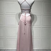 And Sexy Women's Strappy Backless Dress With Ruffle And Asymmetrical Hem, Perfect For Special Occasions. - Rượu vang đỏ - Xem 4