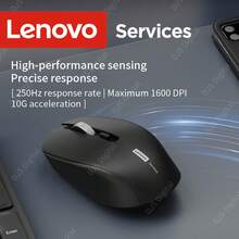 Mouse Sem Fio Lenovo N220 para Desktop, Laptop, Escritório, Casa, Jogos, USB, Silencioso, Portátil